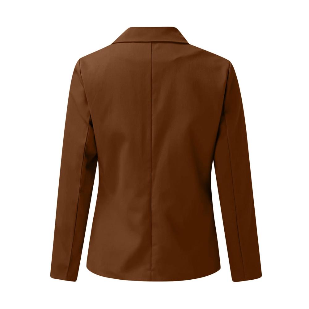 Blazer Damen Eleganter Langarm Blazer für Herbst & Winter - Urban Slim Fit Anzugjacke mit Taschen für Büro & Freizeit