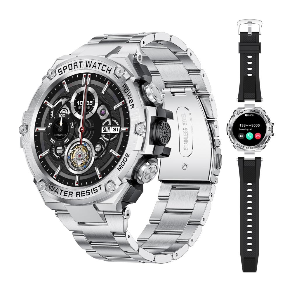 Fashion Smartwatches Hochauflösende 1.50 HD-Anzeige 800mAh Batterie 120 Sportmodi IP67 Wasserdicht - Die ultimative Herren Fitnessuhr mit Telefonfunktion Blutdruckmessung und Herzfrequenzüberwachung für Android und iOS