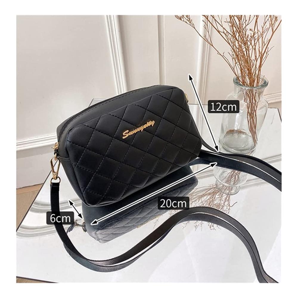 2023 Trendy Leather Quilted Messenger Bag - Stylish Crossbody Purse for Women with New Embroidered Design