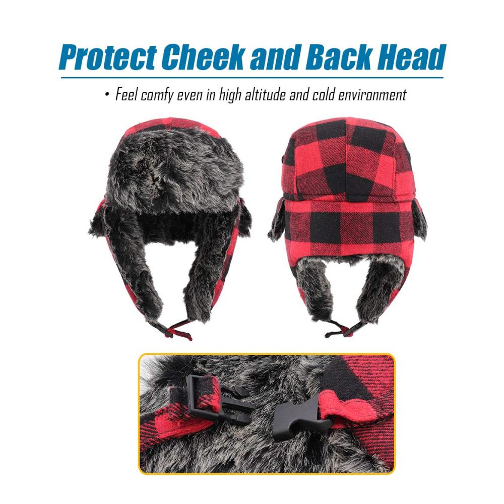 Winter Fliegermütze mit Ohrenklappen - Gisdanchz Russen Mütze Ushanka Chapka für Damen und Herren