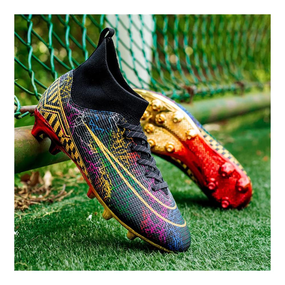 Fußballschuhe Herren High Top Spike - Profi Football Cleats für Kinder Outdoor-Trainingsschuhe mit Schnürsenkel - Samba Sportschuhe