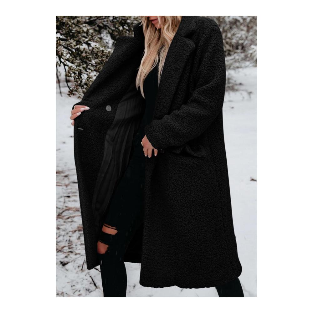 Teddy Fleece Damen Wintermantel Elegant Lang & Gemütlich - Perfekter Parka für die kalte Jahreszeit