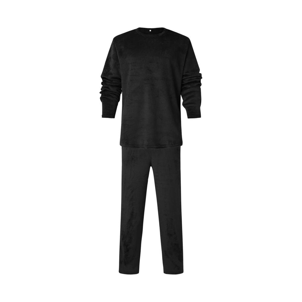 Winter Fleece Pyjama Set für Herren - Zweiteiliger Schlafanzug mit Langarmoberteil und Schlafhose aus weichem Flanell - Loungewear für Teenager Jungen