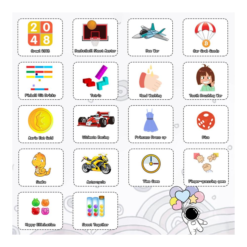 Fashion Smartwatches für Kinder - Spieluhr mit 18 Spielen Schrittzähler Kalorienzähler Taschenlampe MP3-Musik Armbanduhr - Ideales Weihnachts- und Geburtstagsgeschenk für Jungen und Mädchen (Schwarz 3-12 Jahre
