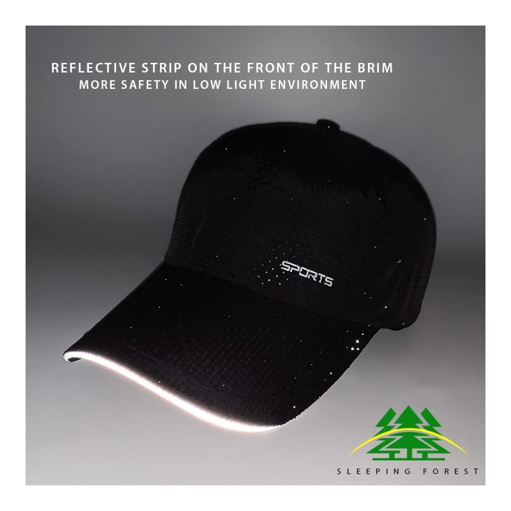 Baseball Caps Herren - Quick Dry Leicht & Faltbar mit Reflektierenden Streifen - Unisex Sportmütze