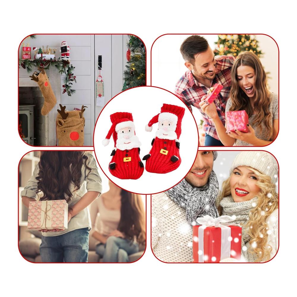 3D Weihnachtsgeschenksocken Warme Winter-Socken für Männer mit Pinguin Hirschgriff und Slipper-Design - Ideale Geschenke für gemütliche Thermo-Schlafmomente und einen stilvollen Winter von Brojaq