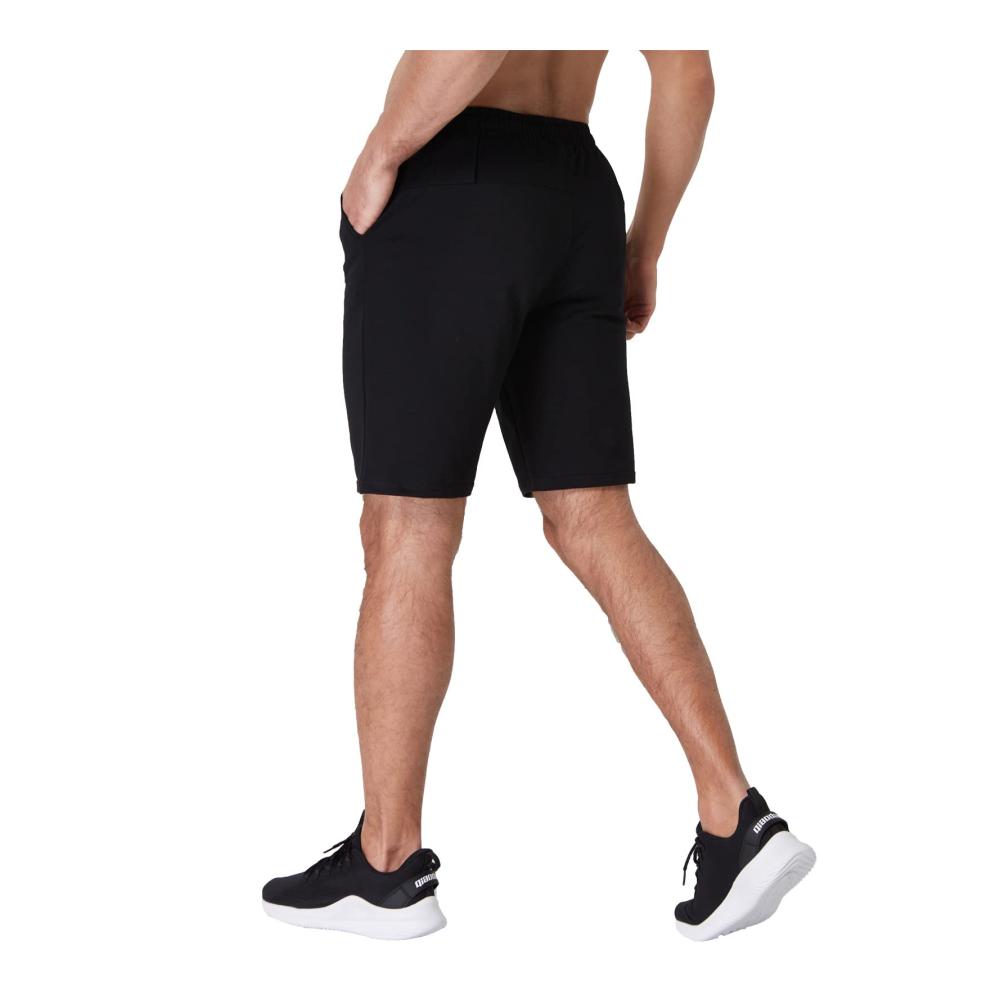 Kurze Herren Sporthose mit Reißverschlusstaschen aus Baumwolle - Bequeme Shorts für aktive Männer
