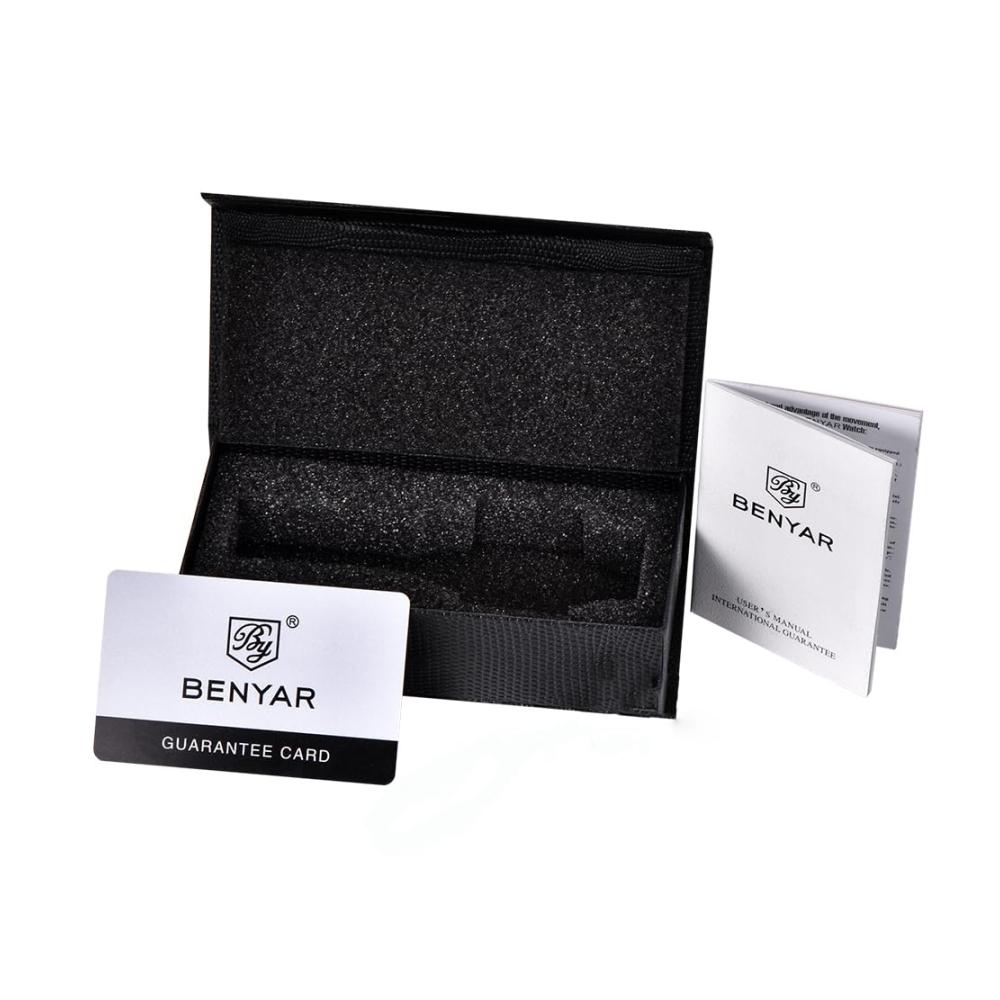 BENYAR Herrenuhr BY-5200M - Militäruhr mit Mesh-Armband Analogem Quarzwerk Business Datum Wasserdicht - Ideales Herrengeschenk