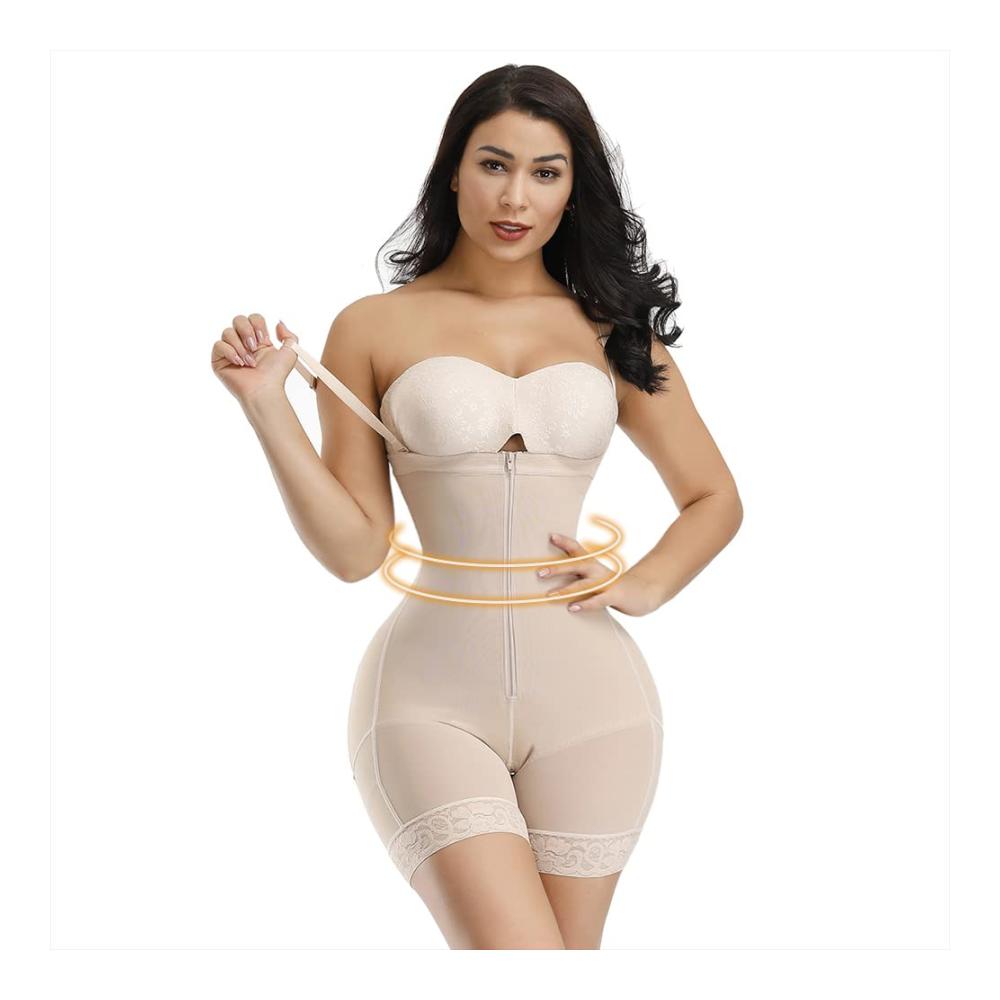 Nahtloser Damen-Po-Heber mit Push-Up-Effekt | Formender Body & Körperformer | Shapewear Korsett für eine elegante Silhouette | Nude M
