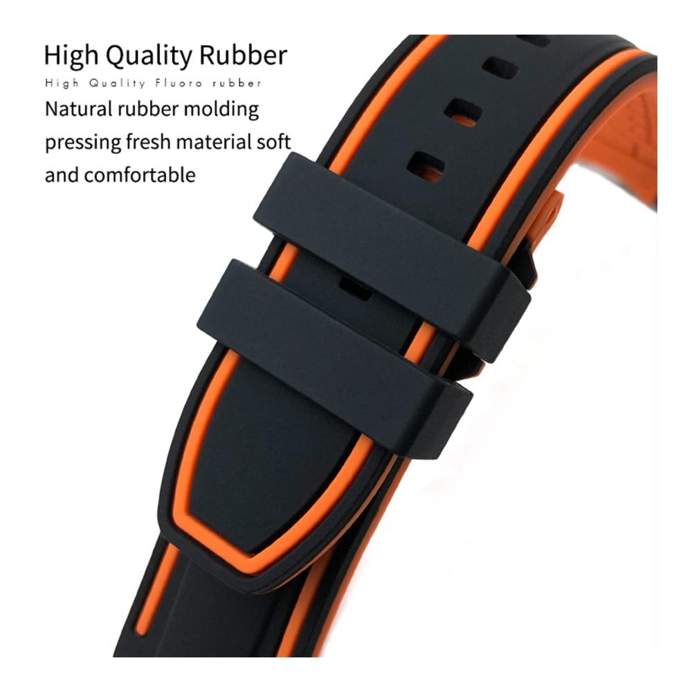 Uhrenarmband 23 mm 24 mm - Hochwertiges Gummi Silikon Ersatzarmband für T035617 T035 - Premium Qualität Speziell angefertigt