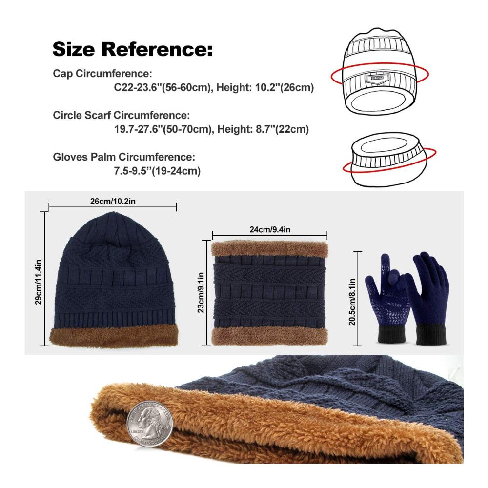 Lalafancy Wintermütze mit Fleecefutter - Warme Strickmütze und Beanie für Damen und Herren