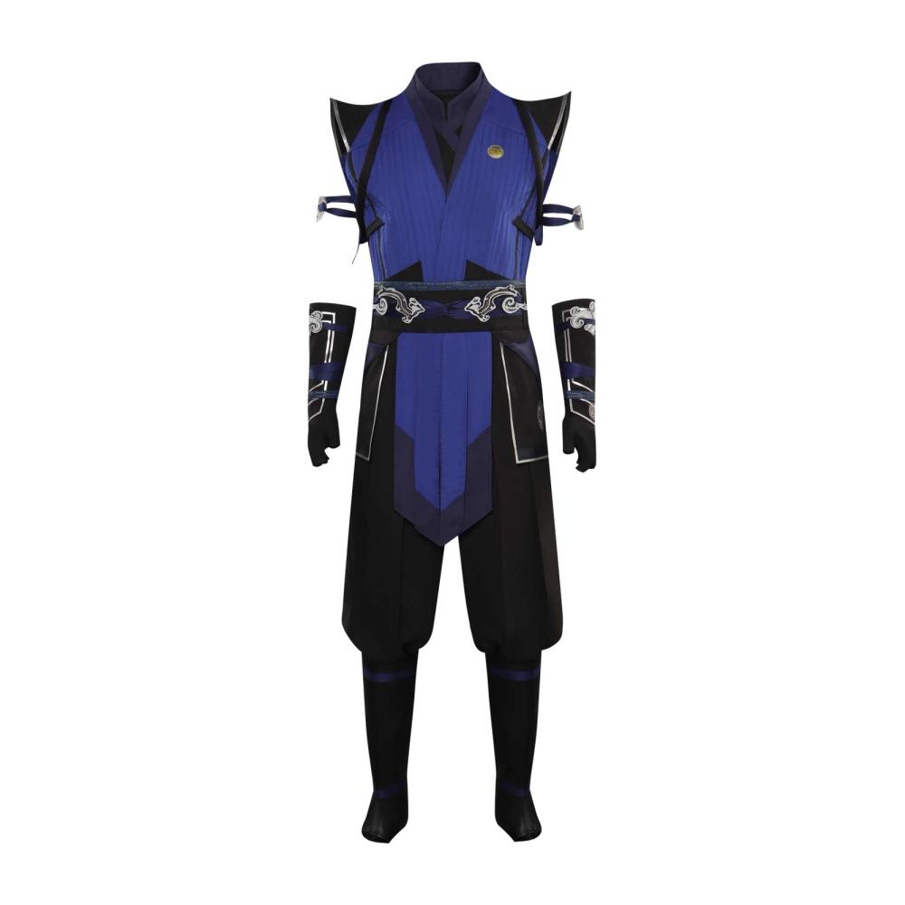 Mortal Scorpion Kombat Cosplay Kostüm für Männer – Hochwertiges Halloween Party Outfit mit Anzug Weste Hose und Gürtel