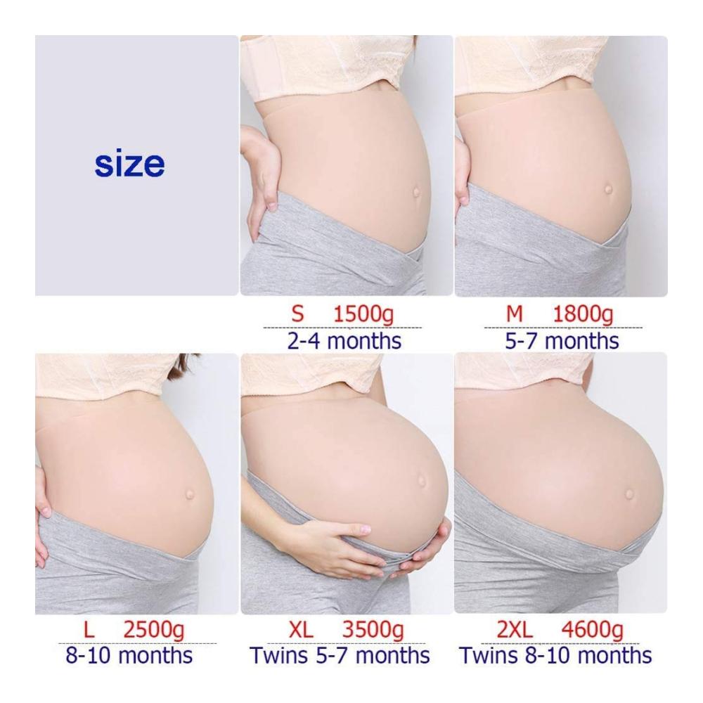 Silikon-Mutterschaftsbauch für Filmstützen und Parodie-Kostüme - Weiches falsches Schwangerschaftsbauchband mit großem Fake-Bauch für realistische Effekte