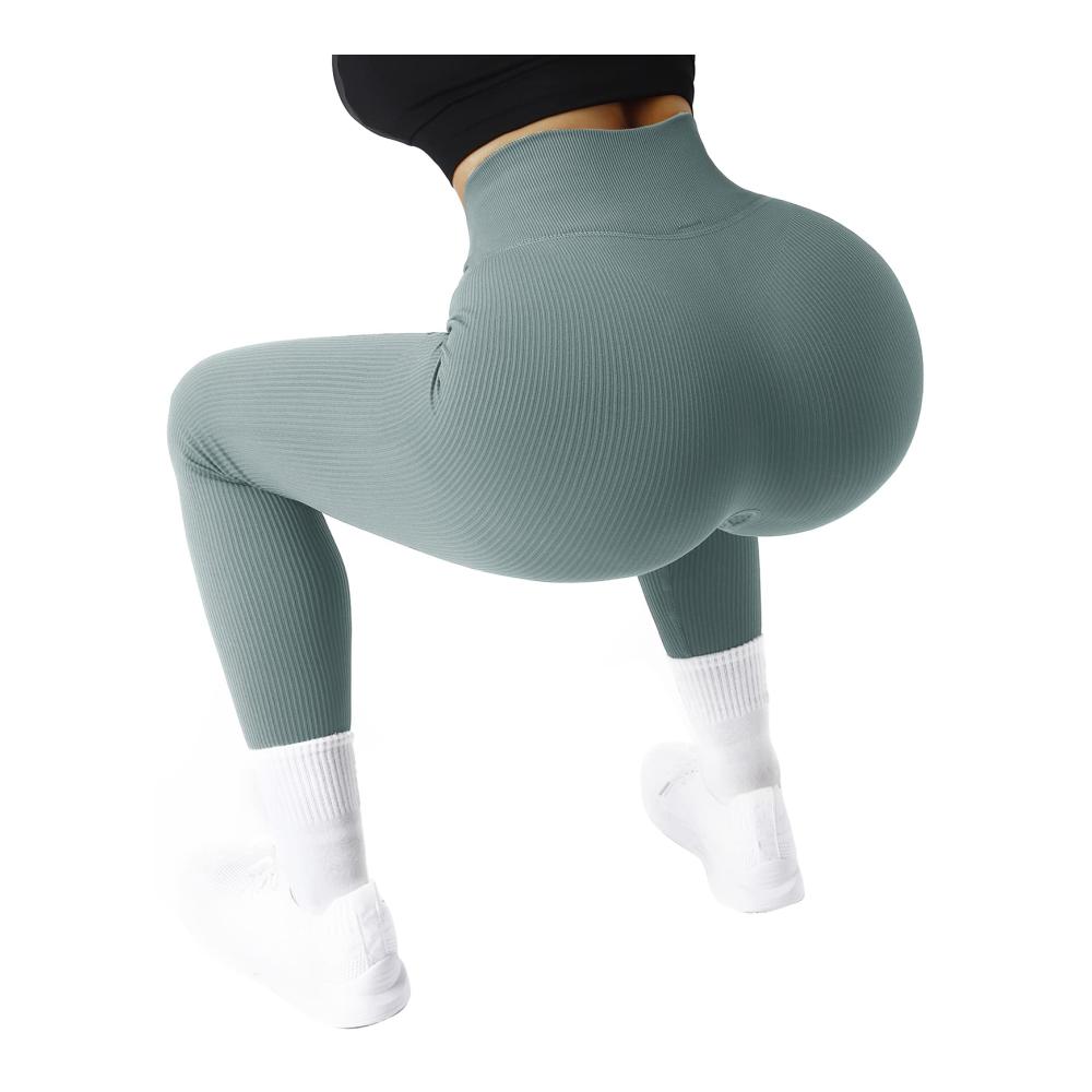 High Waist Seamless Compression Leggings mit Taschen für Damen - OMKAGI Sport Trousers für Gym und Running