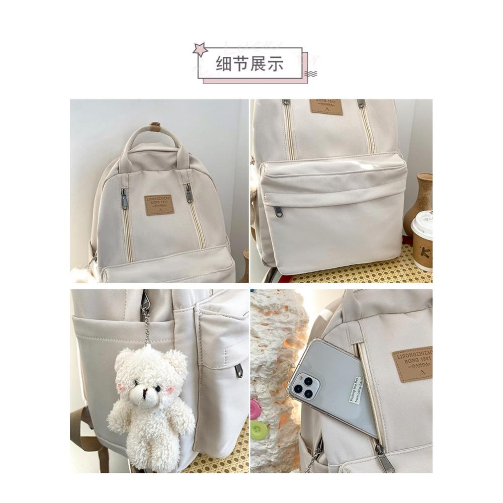 Kawaii Laptop-Rucksack für Mädchen Multifunktions Schulranzen mit Doppelreißverschluss - Stilvoller Studenten Rucksack für Teenager ideal für Schule und Freizeit