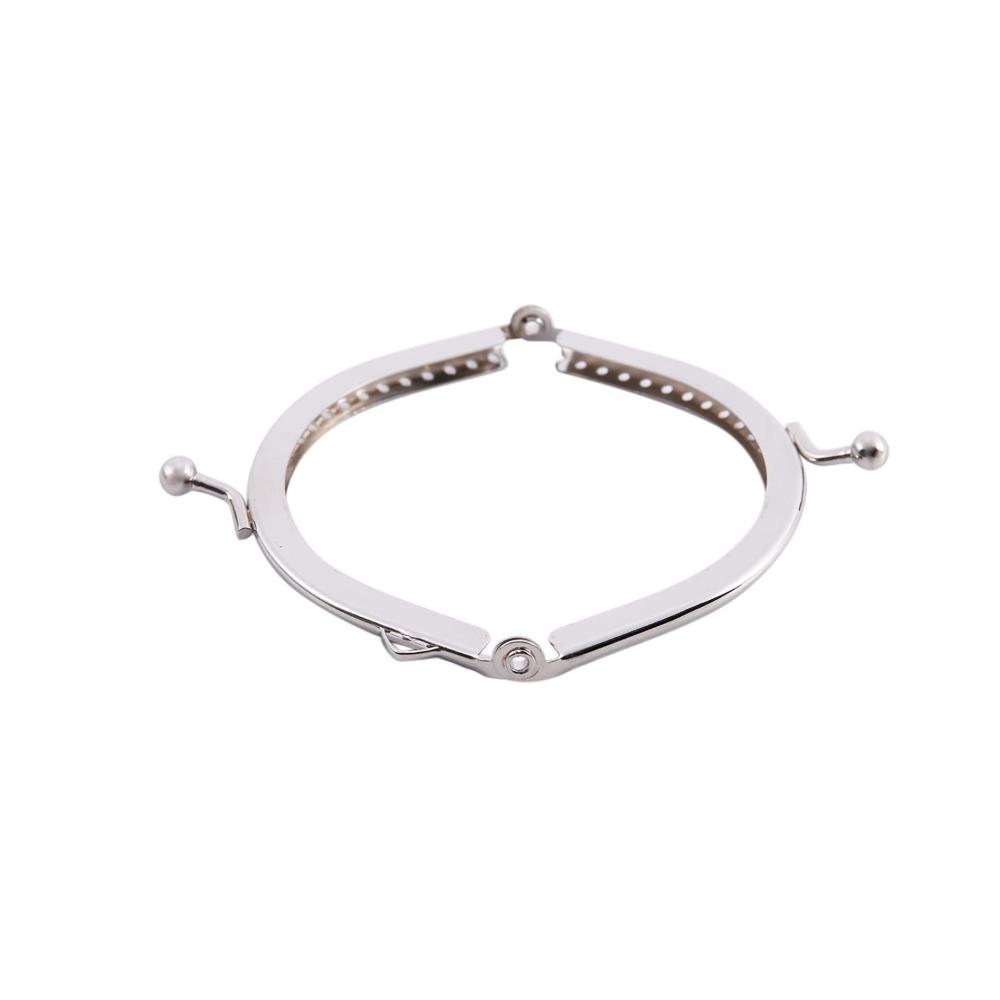Münzbörsen mit 15 Metallrahmen Karabinerverschluss Arch Pattern und Coin Style - Silber Geldbörse mit zeitlosem Design