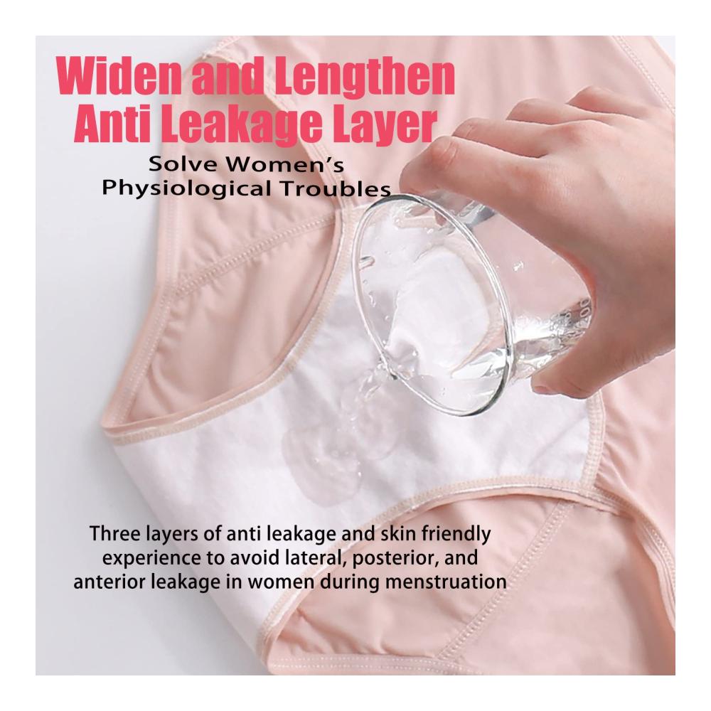 Leakproof Underwear for Women - Ice Silk-Green Large Protective Panties for Confident Comfort
