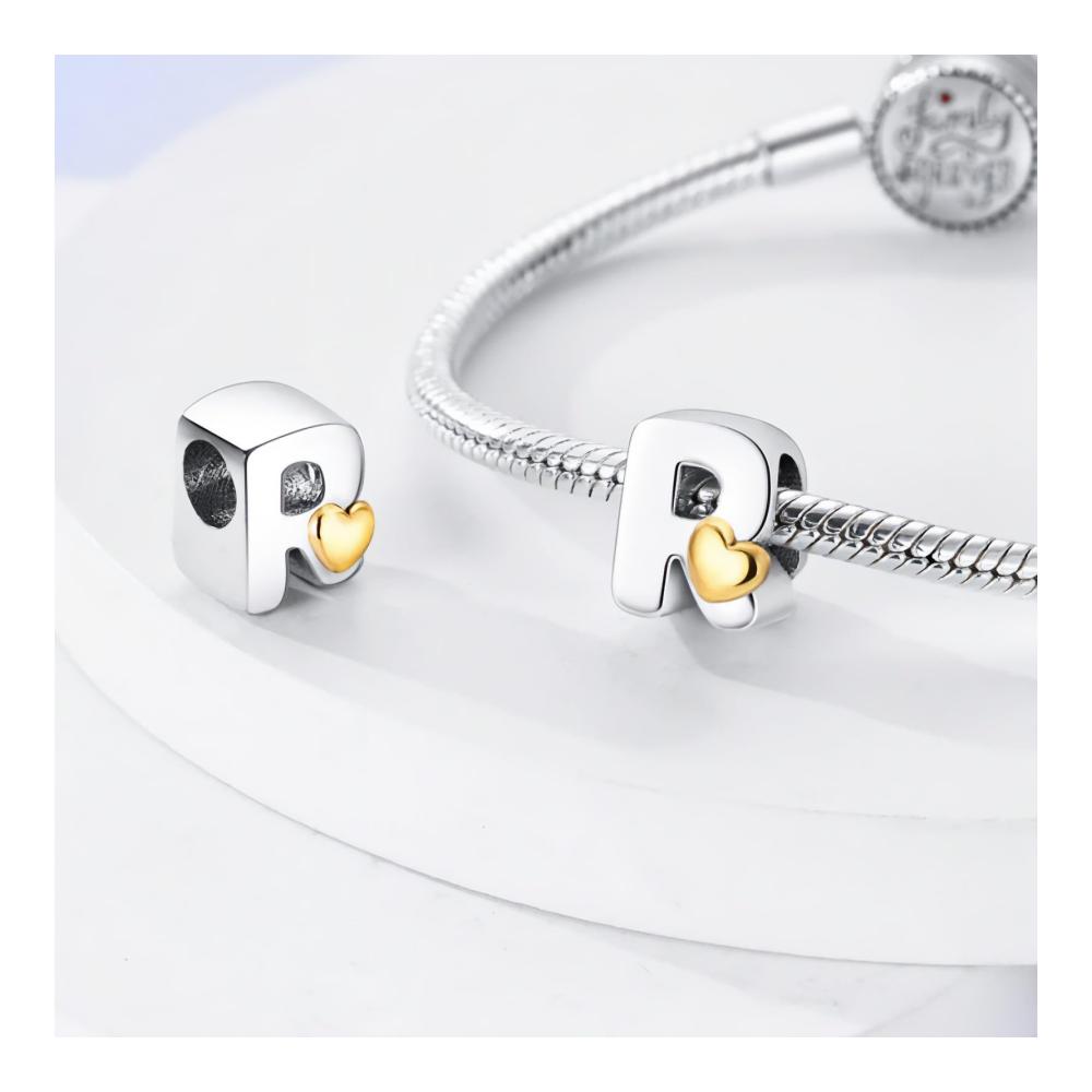 925 Sterling Silber Buchstabenanhänger für Bettelarmbänder - Personalisierter Alphabet-Schmuck aus Bead Charms - Schöner Initialenanhänger für individuelle Stilstatements
