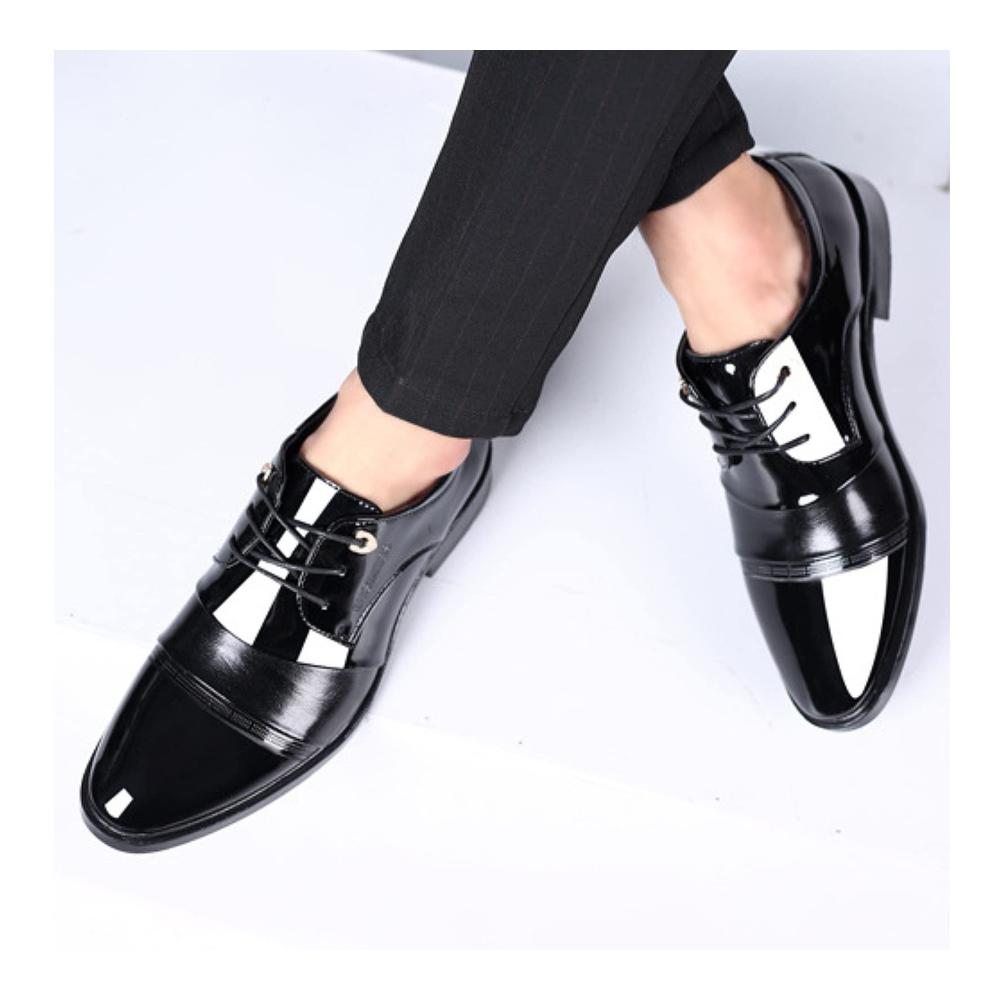 Klassische Herren Schnürhalbschuhe aus hochwertigem Leder – Perfekte Anzugschuhe für formelle und geschäftliche Anlässe