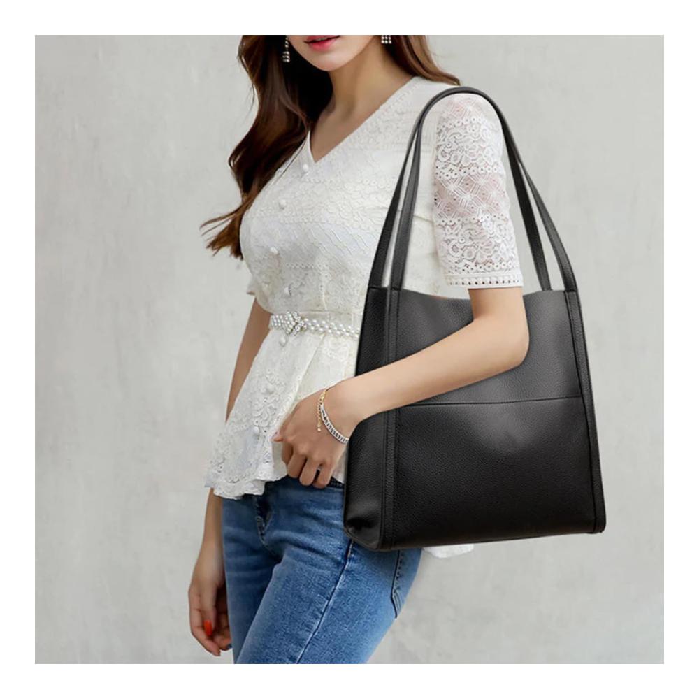 Leder Crossbody-Tasche – Großer Shopper mit viel Platz ideale Tote Bag für Arbeit Büro Reisen und mehr