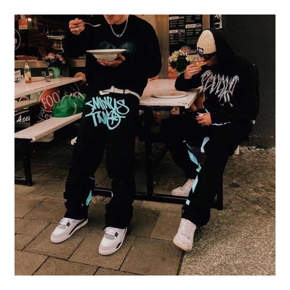 Y2K Cargo Jeans für Herren - Streetwear Hip-Hop Denim mit Loose Fit Rock-Inspired Style