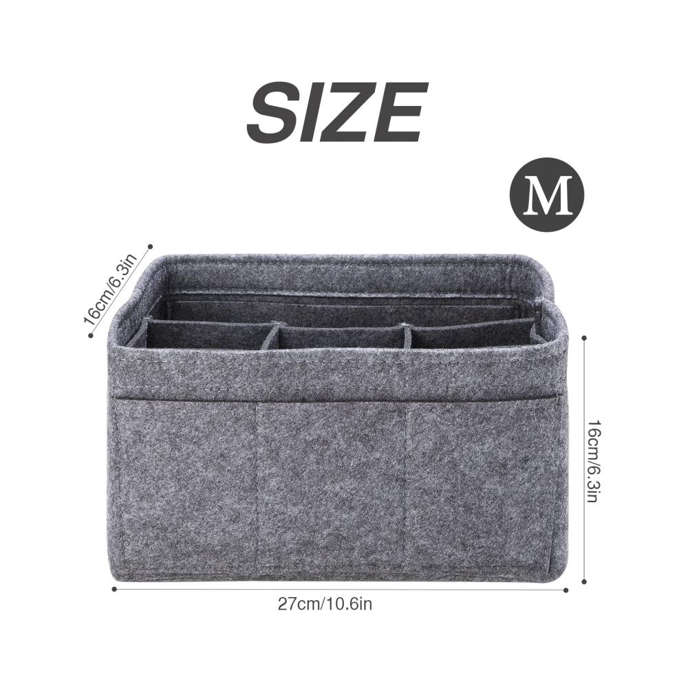 Multifunktionales Taschenorganizer-Set Filz-Organisator mit Fächern für Handtaschen Rucksäcke und Shopper