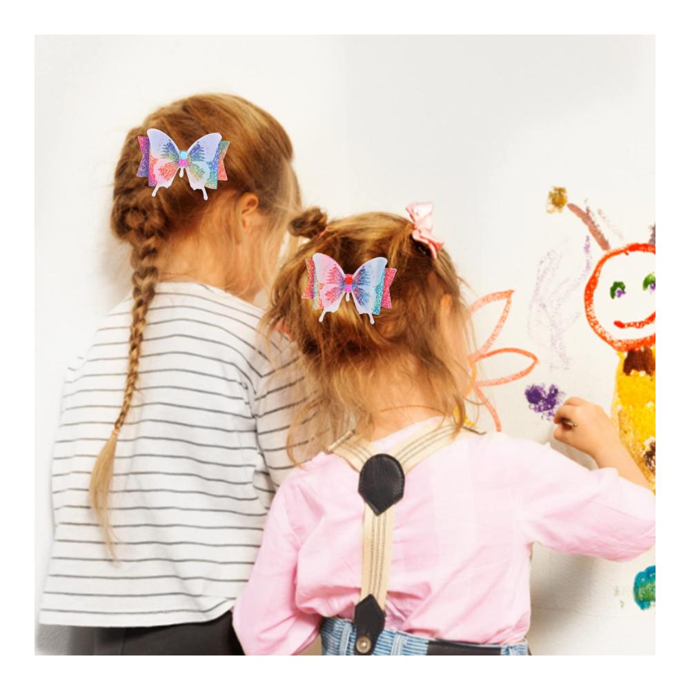Haarspangen Farbverlauf Multicolor Schleifen Haarnadeln für Baby Mädchen und Kleinkinder - Langes Haar Zubehör mit stilvollem Design für Frauen (Color F