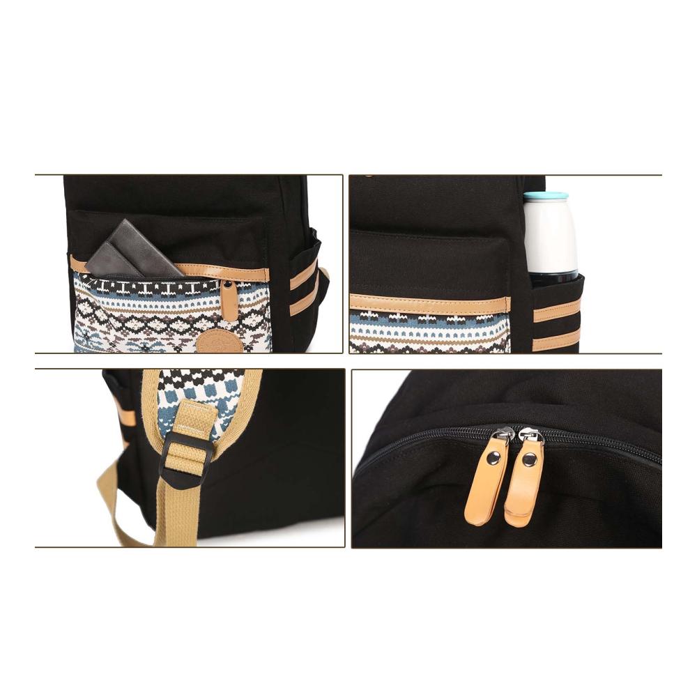 Kinderrucksäcke Neuleben Schulrucksack Kühltasche Mäppchen - 3er Set aus Canvas für Jungen und Mädchen in Schule und Freizeit