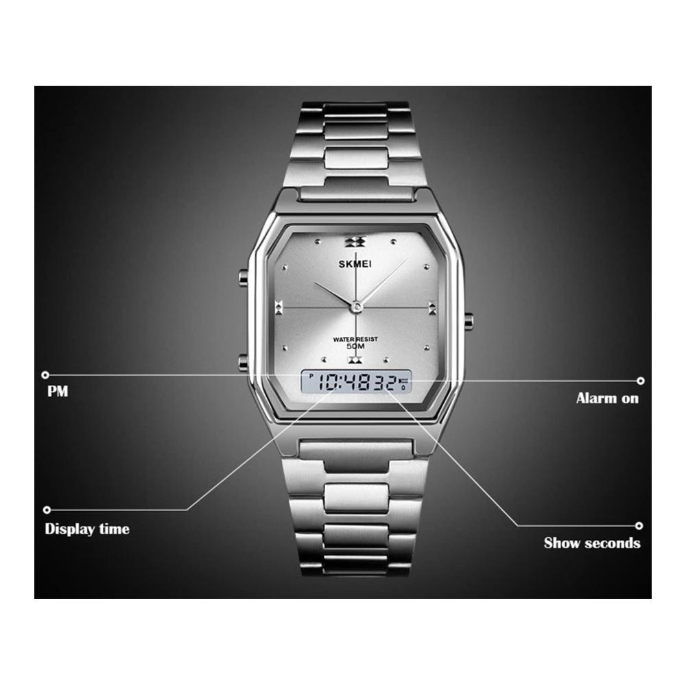 Digitale Herren Armbanduhr ROSEBEAR - Luxuriöser Chronograph mit Doppelanzeige wasserdicht bis 50m - LED Digitaluhr mit Leuchtanzeige