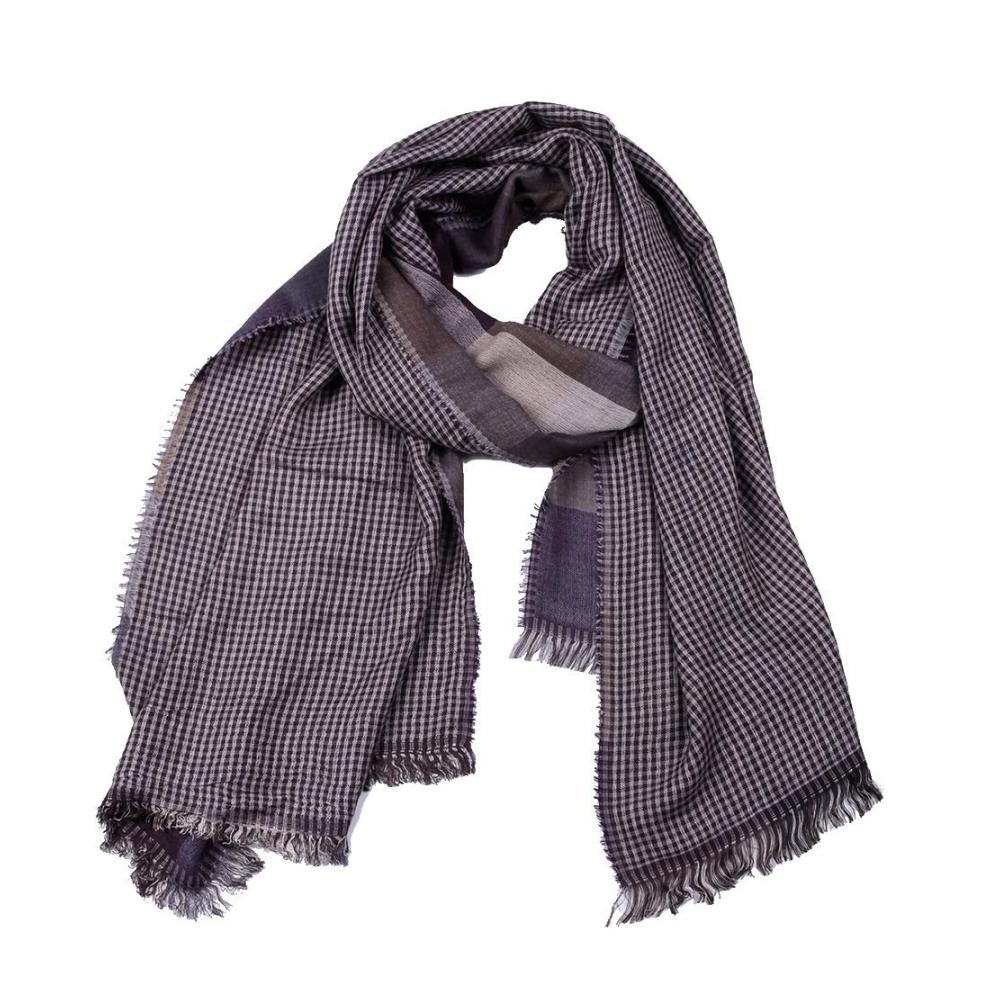 Herren Karo Schal für den Herbst und Winter 2019 – Hochwertiger Baumwollschal mit tollen Farben Fransen und Geschenkoption