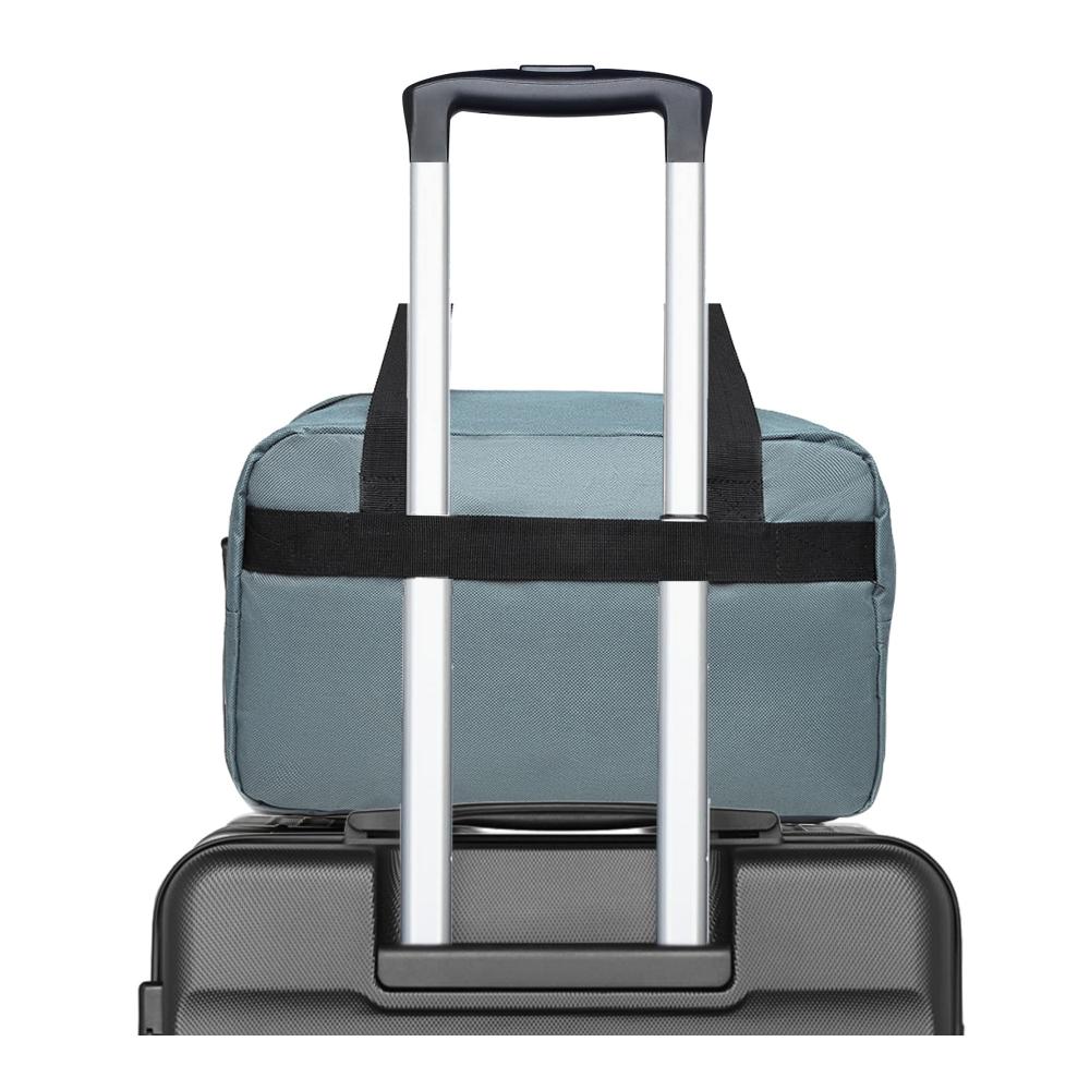 KONO Handgepäck-Set Kleiner Koffer mit 2-teiligem Gepäck-Ensemble Kabinenkoffer M und praktischer Handgepäcktasche für Flugzeug in stilvollem Grau