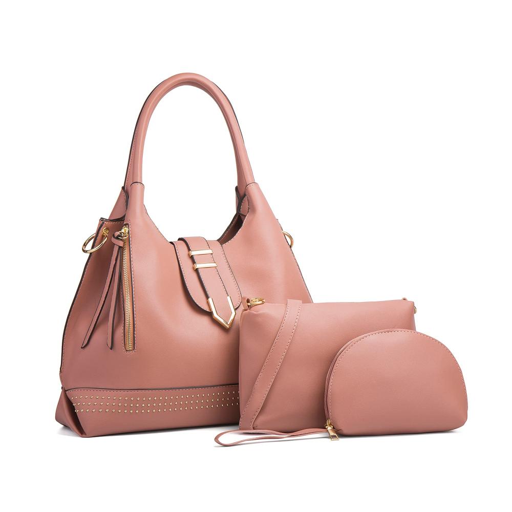 3-teiliges Set modischer Damenhandtaschen aus weichem PU-Leder Große Henkeltaschen Hobo- & Umhängetaschen