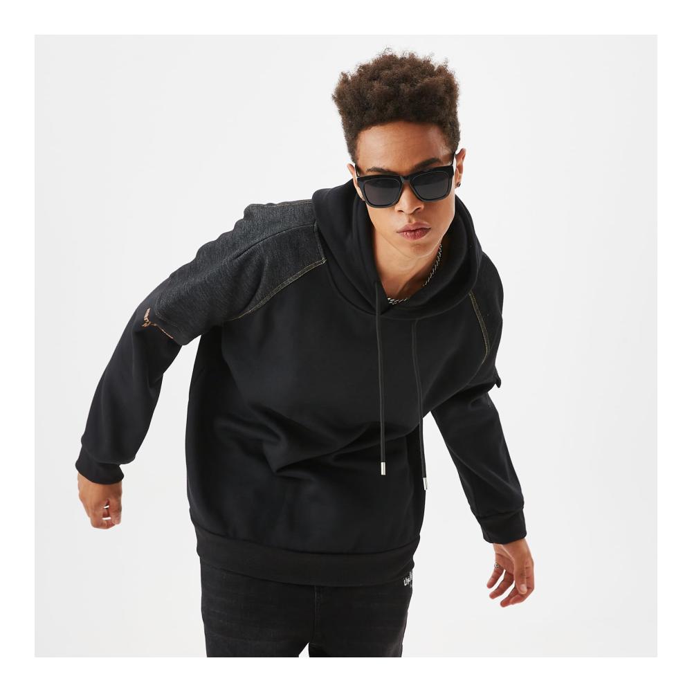 Moshtashio Herren Hoodie – Stilvoller Schwarz Kapuzenpullover für Männer mit Unisex-Design