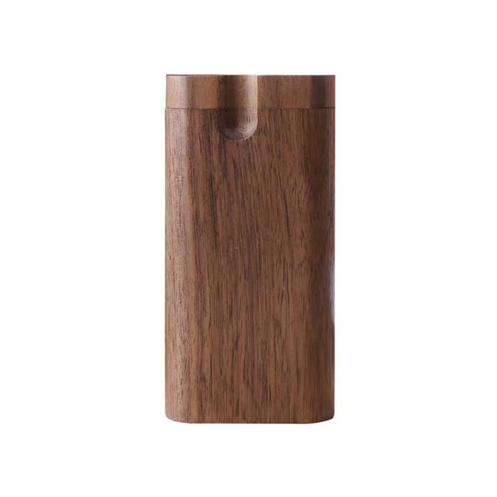 Mini One-Hitter Holz Dugout - Verstecktes Zigarettenetui mit Keramikpfeife und Tabak-Aufbewahrung