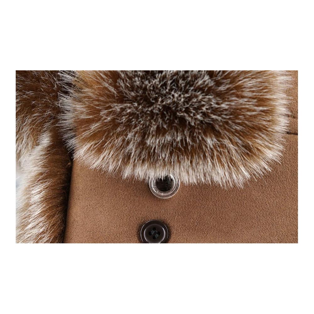 Fliegermütze Insun Unisex – Winddichte Trappermütze aus Wildleder mit Kunstfell Russische Mütze für Warmth