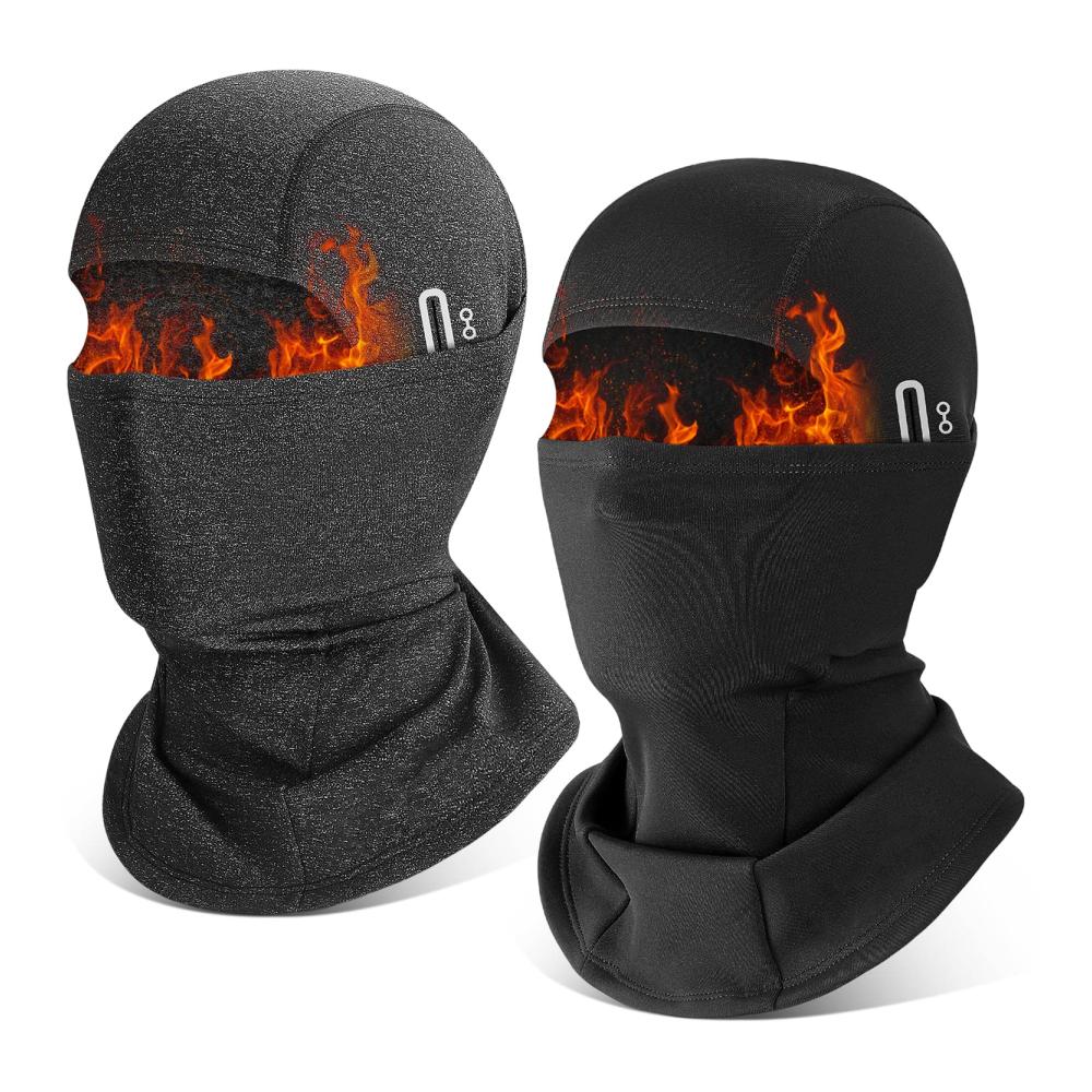 Winter Sturmhauben HEGCOIIE - 2er Set Winddichte Thermo Balaclavas für Herren und Damen Ideale Gesichtsmaske für Outdoor Sports Radfahren Skifahren Motorrad und Fahrrad