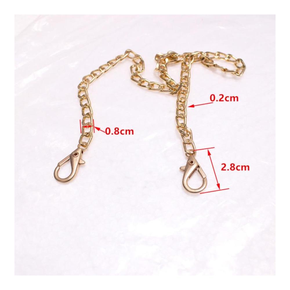8mm Metall Geldbörse Kette – Strapazierfähige Schulter Umhängetasche Riemen für kleine Handtasche mit Stahl Taschenketten in Gold Silber Gun Schwarz Bronze