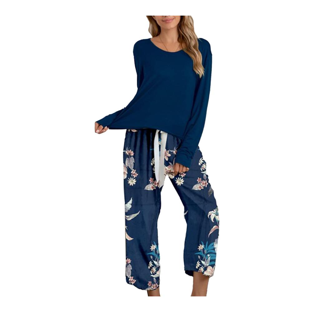 Damen Schlafanzug Set - Bequemer Zweiteiler mit Langarmshirt und Hose für erholsame Nächte