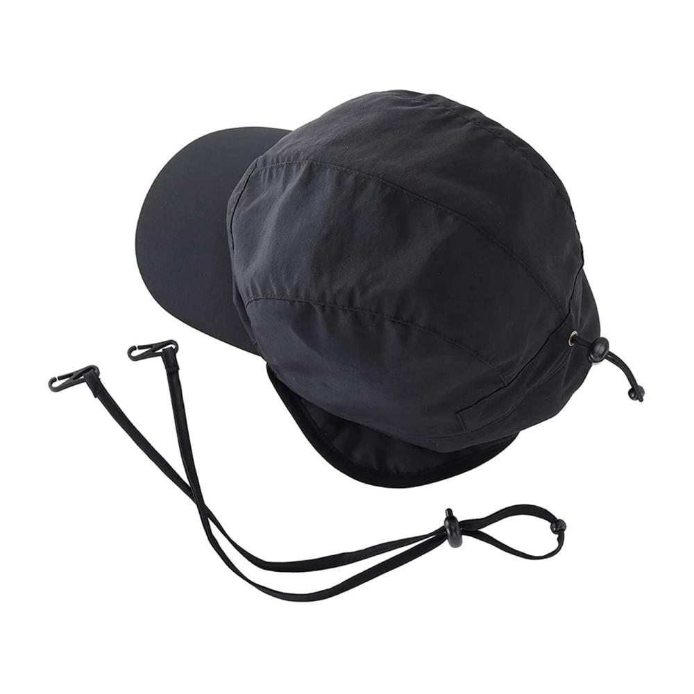Winter Schirmmützen mit wasserdichtem Design Warmem Polyesterfutter und Ohrenklappen - Schwarze Ballmütze