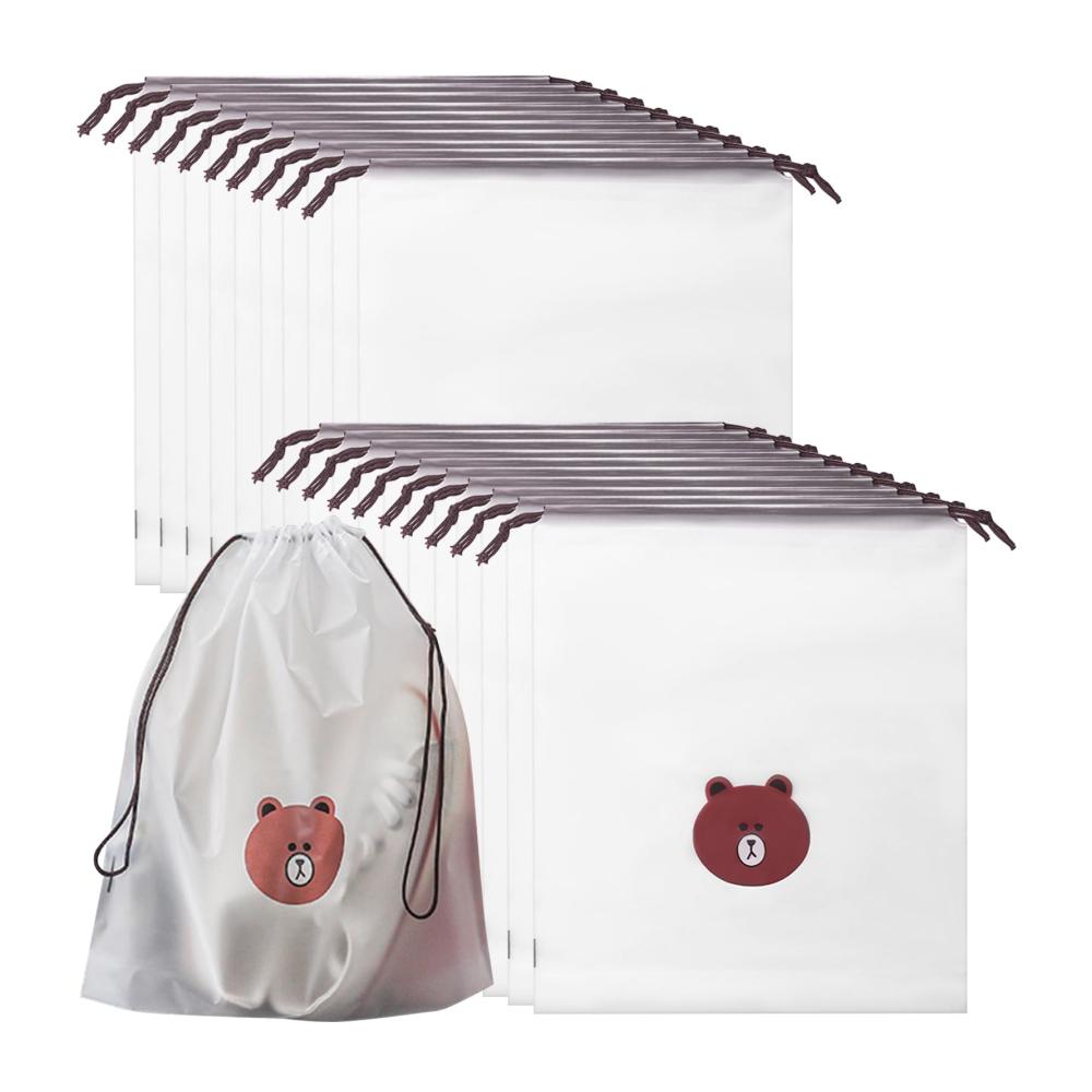 20 Wasserabweisende Schuhtaschen mit Kordelzug - Transparente Staubdichte Aufbewahrungstaschen für Reisen und Zuhause Platzsparendes Schuh-Organizer-Set