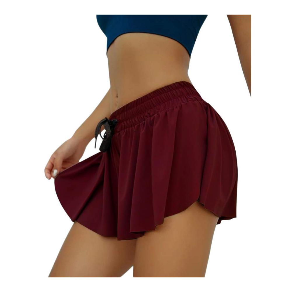 Keiki Kona Damen 2in1 Flowy Fitness-Shorts mit Rüschen - Vielseitige Yoga- und Workout-Shorts