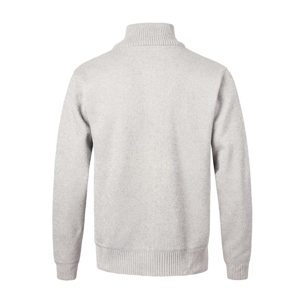 Herren Strickjacke MeiLayM – Stehkragen Reißverschluss Plüschfutter – Warme Winterjacke Sweatjacke Langarm Cardigan in Feinstrick für Herbst und Winter