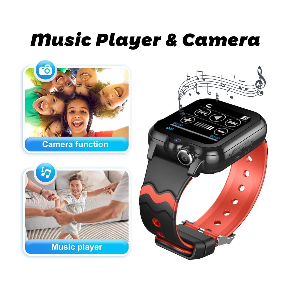 Fashion Smartwatches 4G für Kinder | GPS Telefon WiFi Videoanruf Kamera SOS | Schulmodus | Jungen und Mädchen 5–16 Jahre | Kinder Smartwatch mit umfassenden Funktionen