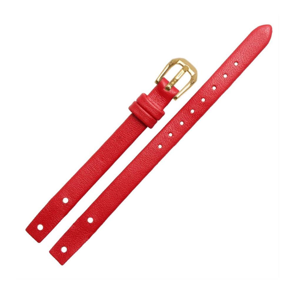 Damen Uhrenarmbänder - Hochwertiges Echtleder für Fossil ES4340 ES4119 ES4000 - Schraubverschluss - 8 mm Breite - In Rot Schwarz Blau Weiß erhältlich
