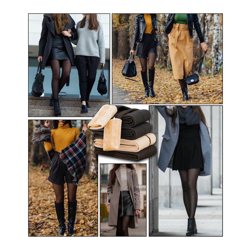 Warme Thermostrumpfhosen für Damen - Blickdichte Leggings mit Fleece-Futter für den Winter