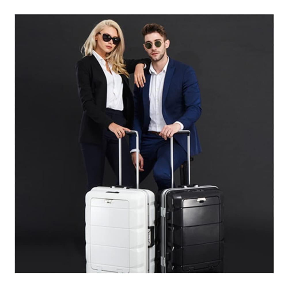 20-Zoll TSA-Schloss Handgepäck Kabinenkoffer mit Front-Computerfach USB-Ladeanschluss - Leichter Trolley mit 4 Drehrädern (50X37X22cm