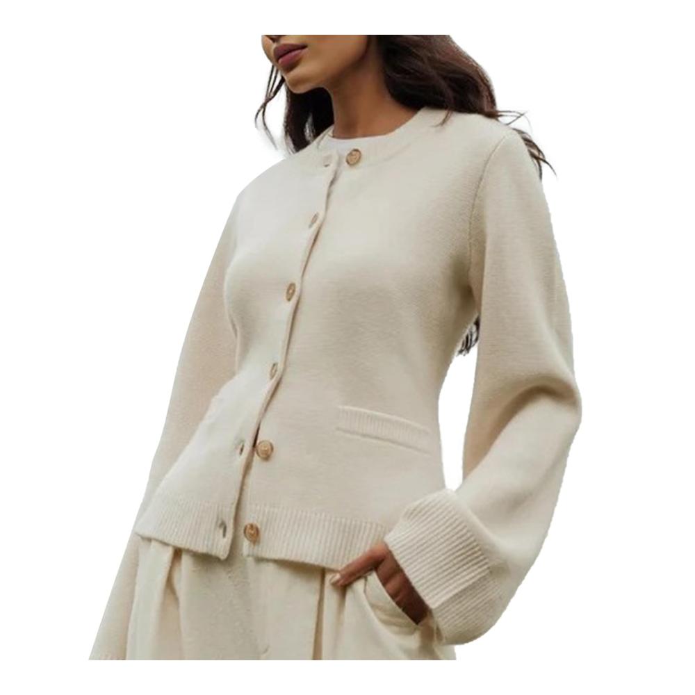 Damen Strickjacken Leichte Glockenärmel Langärmliger Mantel für Winter und Frühling