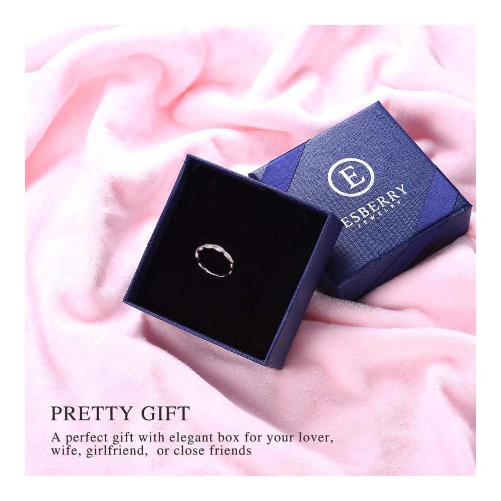 18 Karat Vergoldung 925 Sterling Silber Twist Ring Band mit Zirkonia - Stapelbare Ringe für Frauen CZ Simulierte Diamant Ewigkeit Bänder - Perfektes Muttertagsgeschenk Verlobung Eheringe & Geschenke
