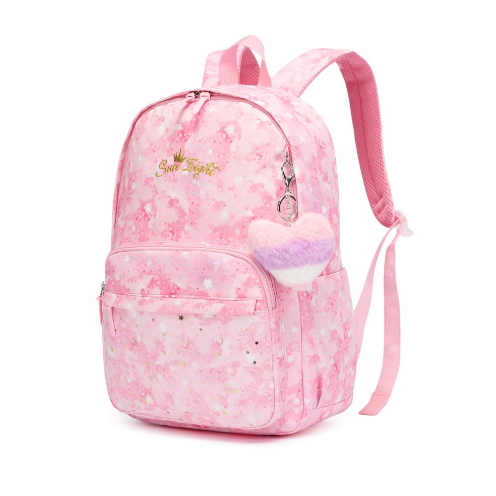Kinderrucksäcke Caran·Y Angerat Kawaii Mädchen Schulrucksack mit Laptopfach Wasserdichter Multifunktionsrucksack für die Schule mit vielen Taschen