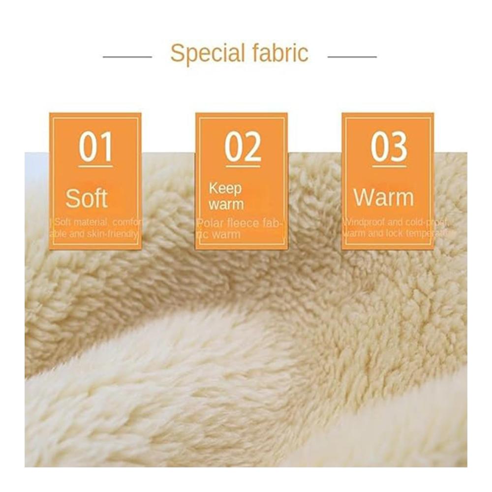Sherpa Hood Winter Face Mask - Wind-Resistant Ski Mask for Cold Weather Adjustable and Warm Hat Cover Cap Scarf